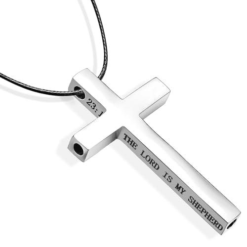 COTATI Anxiety Breathing Necklace Breathe Easy Mindfulness Necklace Stainless Steel Pendant for Women Men Natural Calm & Stress Relief - color: Silver - 23:1