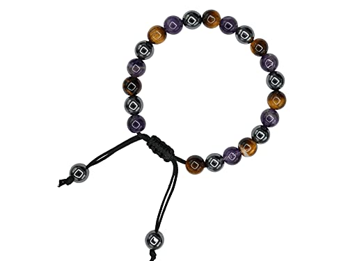Amazing Gemstone Quit Smoking Cessation Quit Vaping Aid Bracelet - Hematite Tiger Eye Amethyst Bracelet Set for Men Women Healing Calming Anxiety Stress Relief Gifts Pulseras Para Hombres Mujer - color: Quit Smoking