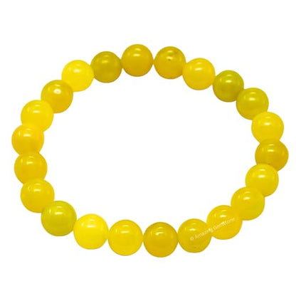Amazing Gemstone Crystal Bracelet for Women Men's Gifts - Protection Healing Crystal Bracelet - 8mm Gemstone Beaded Stretchable Bracelet Pulseras Para Hombres Mujer Stocking Stuffers Mothers Day Gift (Lemon Jade) - color: Lemon Jade