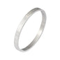 4/6/8MM Greek Key Meander Bracelet Oval Stainless Steel Bangle Cuff Gifts for Women Men - color: Silver, size: 6mm