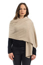 Dalle Piane Cashmere Womens Wool Cashmere Blend Stole Soft Italian Shawl Wrap for Wedding Evening Gift Made in Italy - color: Beige