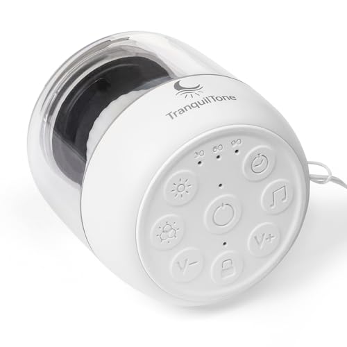 Mini Sleep Sound Machine for Baby, Kids & Adults – 15 Calming Sounds, Soft Night Light, USB-C Rechargeable (10+ hrs), Timer – Portable Travel White Noise Machine by TranquilTone
