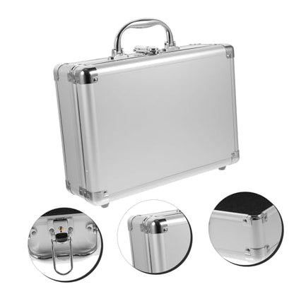 Housoutil Aluminum Alloy Hard Storage Briefcase Sponge Inserts Multi-purpose Tool Case for Cameras Instruments and Cosmetics Design for