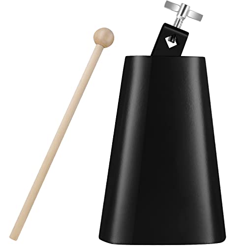 Eastrock 7 inch Metal Steel Cow Bells Noise Makers Hand Percussion Cowbell with Stick for Drum Set - size: 7''