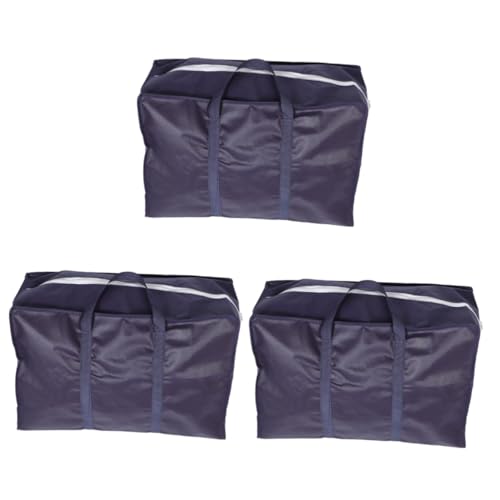 Totority 3pcs Luggage Storage Bag Large Capacity Non-Woven Organizer for Comforters Clothes Quilts and Bedding Travel-Friendly Strong Handles for Moving and Outdoor Camping Small