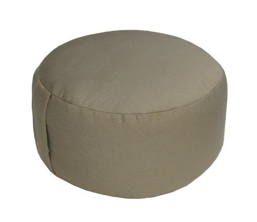 Round Buckwheat Zafu Meditation Cushion - color: Sand
