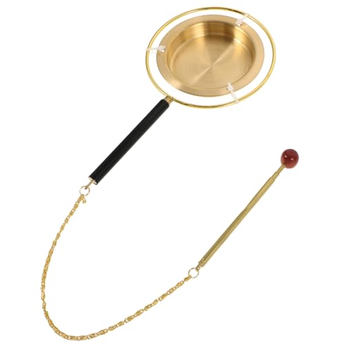 Buddhist Hand Bell for Meditation Brass Yin Qing Adornment Sound for and Rituals Design for Prayers Comfortable Grip for Mindfulness Practices