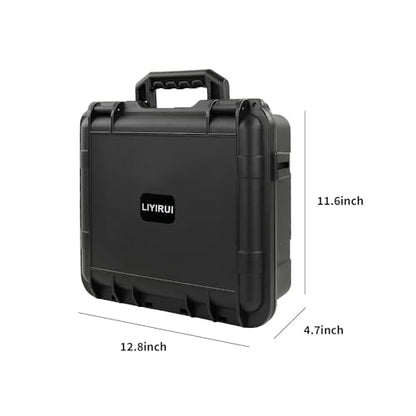 Portable Hard Case - Waterproof Carrying Case,with DIY Foam,Medium,12.8 * 11.6 * 4.7 inch - size: Medium