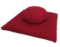 Buckwheat Zafu and Zabuton Meditation Cushion Set (2pc) - color: Red