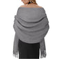 Winter Scarf for Women Pashmina Shawls and Wraps for Evening Dresses Wedding Party Bridesmaid Warm Long Scarves Shawl - color: Grey
