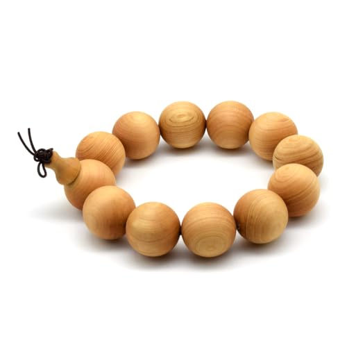 Zen Dear Unisex Thuja Sutchuenensis Wood Beads Wooden Bracelet Necklace Prayer Mala Wristband Bracelet - style: 20mm 21 Beads