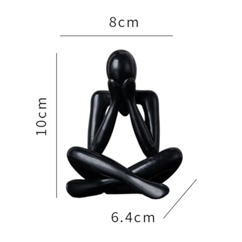 Baoblaze Abstract Figure Sculpture Decorative Figurine Collectible Desktop Ornament Modern Statue for Living Room Bookshelf Home Decor Guan Yin Statue Stone Or