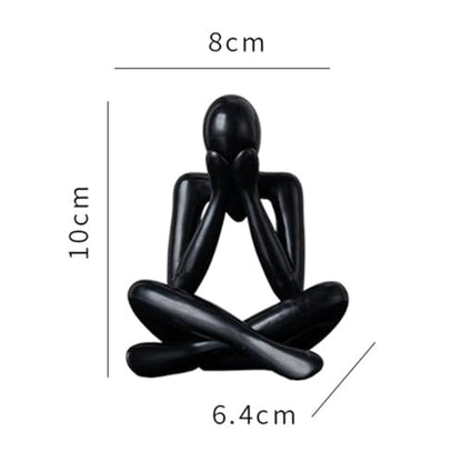 Baoblaze Abstract Figure Sculpture Decorative Figurine Collectible Desktop Ornament Modern Statue for Living Room Bookshelf Home Decor Guan Yin Statue Stone Or