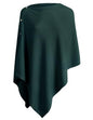 PULI Women's Versatile Knitted Shawls Scarf Poncho Sweater with Buttons Lightweight Spring Summer Fall Wraps - color: A-emerald Green