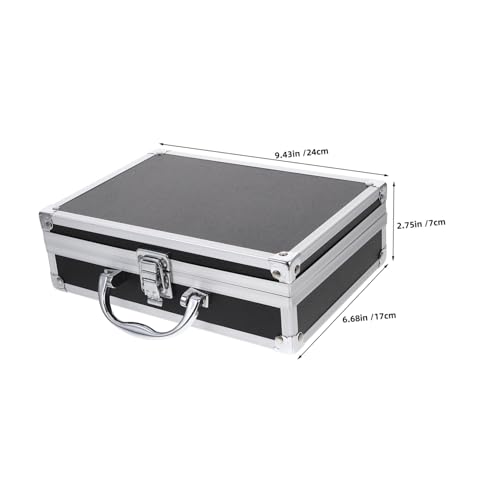 Aluminum Alloy Toolbox Multifunctional Portable Instrument Case Lock Sturdy Storage Box for Tools and Equipment Lightweight Carrying Briefcase for Men