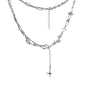 Y2k Irregular Necklace Star Pendant Moonlight Stone Fashion Collar Chain Design Spicy Silver Jewelry for Women - color: Style7