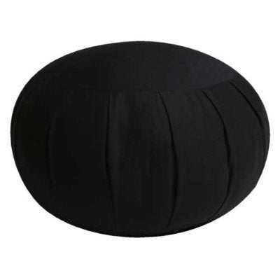 Jumbo Kapok Zafu Meditation Cushion, Black