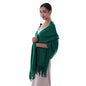 RIIQIICHY Winter Scarfs for Women Pashmina Shawls Wraps for Evening Dresses Large Warm Soft Scarves - color: Green-1