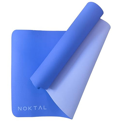 NOKTAL - Pilates Yoga Mat - ECO Friendly - High Density 6MM EXTRA THICK Yoga Mat - Non Slip - Workout Mat for Yoga, Pilates,Meditation and Floor Exercises