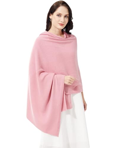 Soft Cashmere Blend Wrap Chic Scarf Stole for Women Wayfarer Travel Extra Large 87"x28" - color: Cherry Pink
