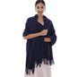 RIIQIICHY Winter Scarfs for Women Pashmina Shawls Wraps for Evening Dresses Large Warm Soft Scarves - color: Navy