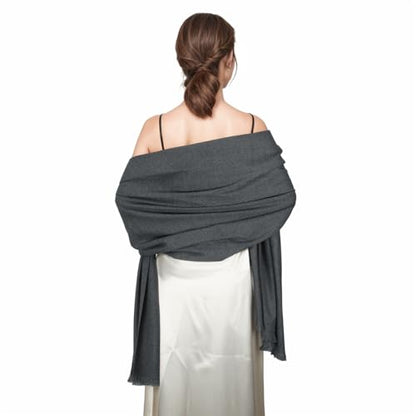 Shawl Wraps for Women Pashmina Shawls and Wraps for Evening Dresses Large Soft Scarf Winter Scarf Wedding Shawl… - color: Dark Grey