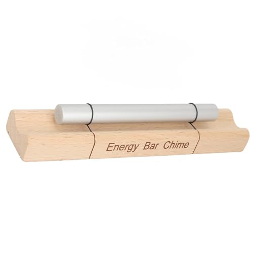 Aluminum Alloy Meditation Chimes, Solos Hand Chime, Wooden Mindfulness Single Sound Hand Bell, Cherry Wood for Relaxation, Prayer, Yoga, Eastern Energy, Music Classrooms