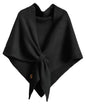 Pashmina Shawl Wraps for Women, Knitted Shawls and Wraps Cardigan Cape Wool Cashmere Shoulder Top Sweater Shawl Scarf - color: Black