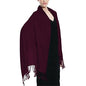 Glory Max Women Large Soft Silky Pashmina Shawl Wrap Scarf in Plain Solid Colors - color: Burgundy