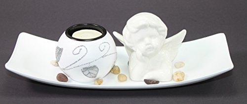 Zen Tabletop Love Angel Cupid Rock Candle Holder Home Decor Relaxing Tranquility Gift (idea for Valentine's Gift)