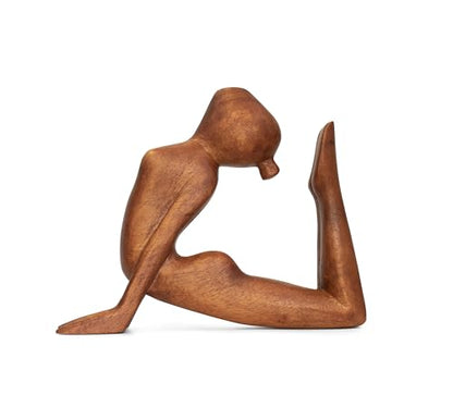 G6 Collection 8" Wooden Handmade Abstract Sculpture Art Decorative Home Decor Handcrafted Figurine Accent Decoration Artwork Hand Carved, King Cobra Pose - style: King Cobra Pose