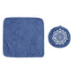 Meditation Zafu Cushion Set,Removable Machine-Washable Luxury Velvet Cover (Blue（Only Cover）) - color: Blue（only Cover）