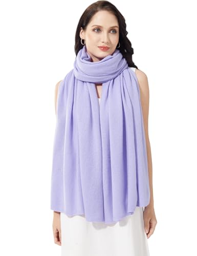 Soft Cashmere Blend Wrap Chic Scarf Stole for Women Wayfarer Travel Extra Large 87"x28" - color: Purpel