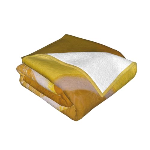 Flannel Throw Blanket 50x40 Inch, Yellow Lemon Prints Anti-Pilling Warm Fuzzy Blankets for Bed Sofa Couch Travel - color: Yellow Lemon, size: 50x40 Inch