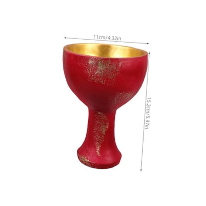Ciieeo Holy Cup Resin Decorative Goblet for Worship Sacrifice Cup for Home Altar Ceremonies Elegant Tabletop Prop for Religious Rituals