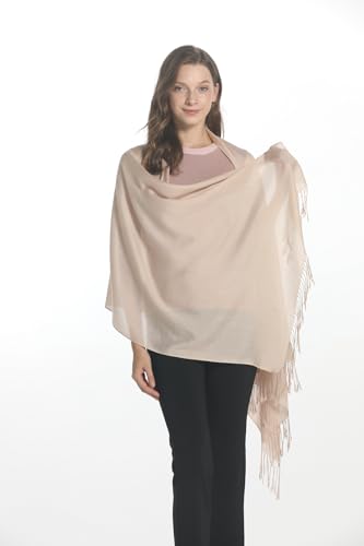 EURKEA Women's Scarf Pashmina Silky Soft Shawls Wraps Stole for Evening, Wedding and Gift - color: Gold