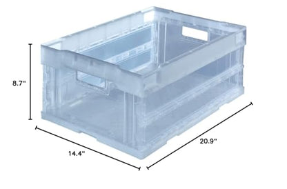 TRUSCO TR-S30TM α Folding Container, 9.8 gal (30 L), Transparent, Storage Box - color: transparent, size: 30L, style: No lid