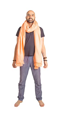 Meditation Shawl or Meditation Blanket, Shawl/Wrap, Oversize Scarf/Stole. Large. Unisex. - color: Salmon