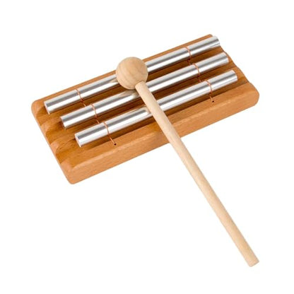 harayaa Hand Held Chime with 3 Tone Bell for Teachers Classroom Mindfulness Yoga
