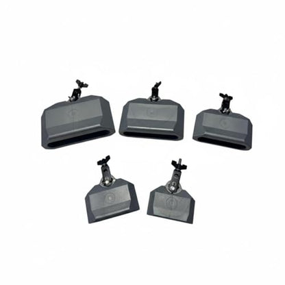 Qianly Percussion Block High and Low Pitch Mountable Percussion Block for Percussionists, Studio Sound Production, Grey - color: Grey