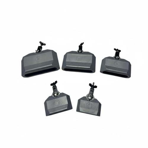 Qianly Percussion Block High and Low Pitch Mountable Percussion Block for Percussionists, Studio Sound Production, Grey - color: Grey