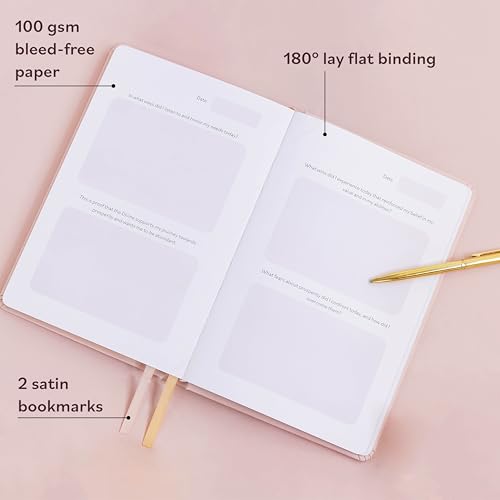 Manifestation Journal - Worthy of Abundance - Manifest Rich Life, Develop Millionaire Money Mindset - Daily Guided Gratitude Luxury Miracle Planner with Prompts for Women & Men Gift - color: Pink