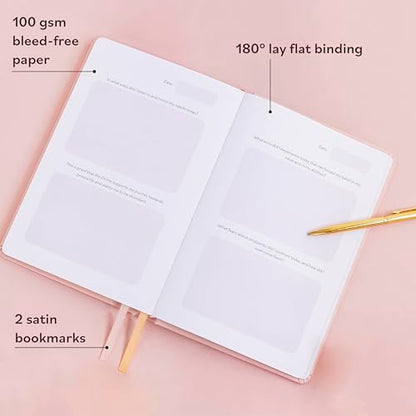Manifestation Journal - Worthy of Abundance - Manifest Rich Life, Develop Millionaire Money Mindset - Daily Guided Gratitude Luxury Miracle Planner with Prompts for Women & Men Gift - color: Pink