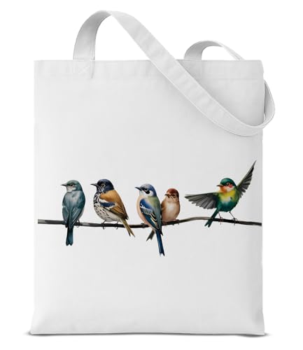 Aesthetic Canvas Tote Bag for Women，Cute Double-Sided Pattern Shoulder Bag