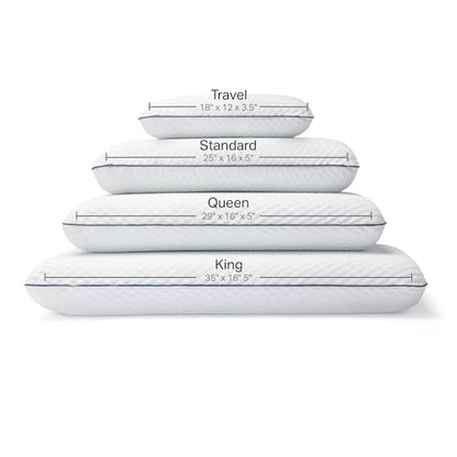 Weekender Cooling Gel Memory Foam Pillows for Sleeping – King Size, Set of 2, Ventilated Cooling Pillows for Side & Back Sleepers, Neck & Shoulder Support, Medium Firm, Washable Cover - size: King, style: 2 Pack