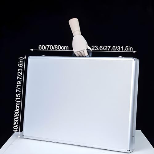 Aluminum Alloy Display Case, Portable Silver Briefcase for Laptops & Tools, Travel Organizer for Home, Warehouse & Repair Shop (70x50cm-B) - size: 70x50cm-A