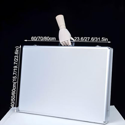 Aluminum Alloy Display Case, Portable Silver Briefcase for Laptops & Tools, Travel Organizer for Home, Warehouse & Repair Shop (70x50cm-B) - size: 70x50cm-A