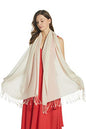 EURKEA Women's Scarf Pashmina Silky Soft Shawls Wraps Stole for Evening, Wedding and Gift - color: Beige