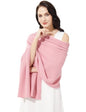 Soft Cashmere Blend Wrap Chic Scarf Stole for Women Wayfarer Travel Extra Large 87"x28" - color: Cherry Pink