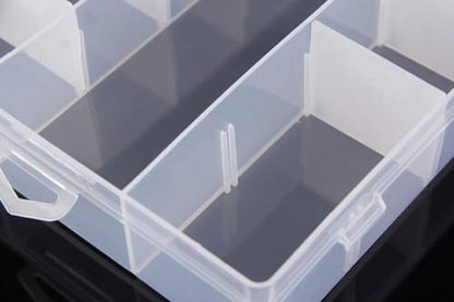 Kamay's Adjustable Compartment Slot Plastic Craft Storage Box Thick Hard Plastic Hobby Craft Storage Box Case With Snap Lock Ideal For Small Items (XL13 Compartment Slot) - style: XL13 Compartment Slot